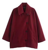 Winter Warm Coat Jacket Cape Parka Women Ladies Loose Batwing Wool Poncho Cloak M juoda