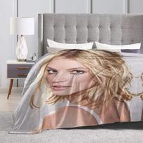 Britney Spears flanelinis pledas Amerikos popmuzikos dainininkė Super šiltas metamas pledas lovai stovyklavimui lovatiesė sofos lovos užvalkalas 75X95CM gray