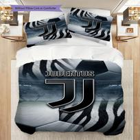 Juventus Zebras: Soccer Spirit Unleashed Bedding (1 * duvet cover + 2 * pillowcase, without core) Duvet cover and pillowcase Christmas birthday gift 135x200cm
