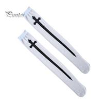 Fun Halloween Costumes 1 Pair Thigh High Socks for Women, Cute Decorative Theme Cosplay Party Stockings, Over Knee Tea Party, Festivals Gift black