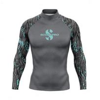 Quick-Dry Long Sleeve Rash Guard Snorkeling Swimming Surfing UV Protection Water Sports Suit Unisex Adult XXS gray