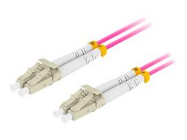Šviesolaidinis patch kabelis LANBERG fiber optic MM LC/UPC-LC/UPC duplex 1m LSZH om4 50/125 3.0mm violet