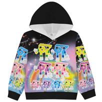 66001 Kids Boys Girls Steal a Brainrot 67 Printed Long Sleeves Hoodie 110cm black