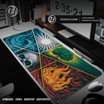 Hot selling Magic The Gathering Card Mat Large Computer Office Mousepad XXL Anti-slip HD for MTG DTCG CCG RPG Trading Mouse Pad 600x300x2mm gray