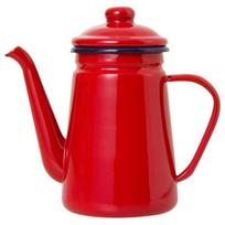 Enameled Coffee Pot Pour Milk Pot Barista Pot Kettle For Gas Cooker And Induction Cooker red