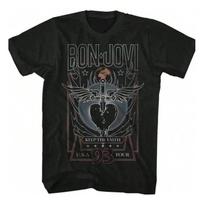 Camiseta Negra Bon Jovi 93 Tour Para Adulto S įvairiaspalvis