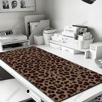 Leopard Print Mousepad girl pad Keyboards Mat Rubber Gaming mousepad Desk Mat Size for large Edge Locking Game Keyboard Pad 800x400x2mm gray