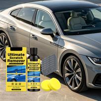 Galutinis įbrėžimų šalinimo rinkinys 100 ml su 2 kempinėmis ir 6 nano šluostėmis automobilio paviršiaus įbrėžimų taisymui ir dažų priderinimui. Lengvas naudojimas One Size gray