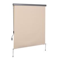 Lauko žaliuzė 2,5 x 1,6 m su rankena, aliuminio ir poliesterio 280g/m² anti-UV50+, kreminė