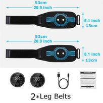 Smart Waist Abdominal Muscle Trainer Muscle Toner Abdominal Toning Belt For Arm Leg Training Home Fitness Massager Equipment blue