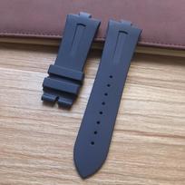 24mm-8mm Juoda Mėlyna Ruda Minkšta Guminė laikrodžio apyrankė Speciali Vacheron Constantin Laikrodžio dirželio VC apyrankė 25-8mm black
