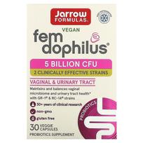 Jarrow Formulas, Vegan Fem Dophilus, 5 milijardai KSV, 30 daržovių kapsulių