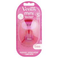 Gillette, Venus, mini skustuvas, itin glotnus, 1 skustuvas, 1 kasetė, 1 kompaktiškas pink