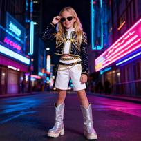 Witch Hunter K-POP star Rumi Mirazoe cos suit zoey children's periphery matching clothes 9-10Y juoda