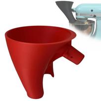 Funnel for Kitchen Aid  Easy Pouring Design Prevents Spills and Messes Enables Guided Pouring for Both Flour and Egg Liquid raudona