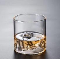 Glass Mountain Viewing Cup Japanese Mount Fuji Hidden Mountain Cup Japanese Whiskey Cup Home High Beauty Water Cup Creative 200-300ML gray
