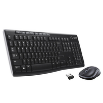 Logitech Wireless Combo MK270 Wireless USB QWERTZ Black Mouse Included