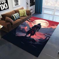 Japanese Samurai Spirits Area Rug Carpet for Home Living Room Bedroom Sofa Doormat Kitchen Decor Non-slip Floor Mat Home Decor 40x60cm gray
