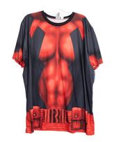 Marvel Deadpool Costume T-Shirt Size XXL With Utility Belt Print Adult Graphic XL red