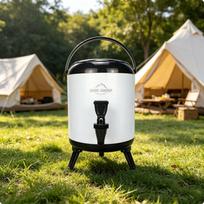 Insulated Water Dispenser and Cold Retention Bucket Large Capacity Camping white