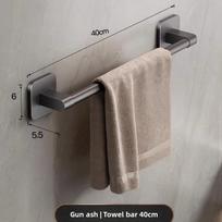 Be gręžimo montuojama prie sienos lentyna tualetui (Grey,40cm single pole) pilka