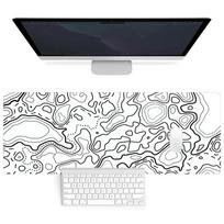 Large Black and White Gaming Mouse Pad Gamer Big Mouse Mat Computer Gaming Locking Edge MousePad 80x30cm Keyboard Desk Mice Pad 30cmx80cm(11.8x31.5inch) black