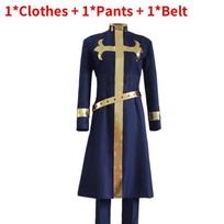 Jojos Bizarre Adventure Enrico Pucci Cosplay Outfit With Synthetic Leather For Anime Fans XXL black