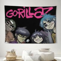 Bohemiškos Gorilos Tematikos Anime Gobelenas Sienai Dekoratyvinis Grafinis Menas Namų Dekoras Popkultūros Plakatas Miegamajam Svetainei 100X70CM pink