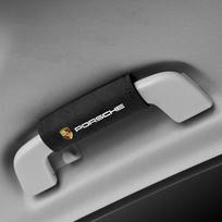 Odiniai automobilio stogo rankenos apsauginiai traukimo pirštiniai Automobilio emblemos priedai Porsche 911 718 Cayenne Cayman Panamera Macan Boxster black