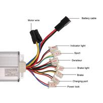 36V 1000W Šepetėlinio Variklio Valdiklis Droselio Rankenos Rinkinys Elektriniams Motociklams Dviračiams Triciklams Riedlentėms black