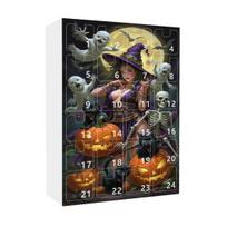 Yousheng Horror Halloween Advent Calendar Versatile Festive Party 24 Days of Spooky Countdown Pendant Holiday Gifts for Boys Girls D gray