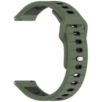 Silikoninis laikrodžio dirželis Amazfit Helio dirželiui Išmaniojo laikrodžio apyrankė Apyrankė Huami Amazfit Helio dirželio pakeitimui 22MM alyvuogių žalia juoda spalva
