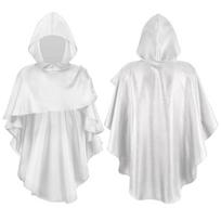 Mantianyu Halloween Grim Reaper Cloak Monk Priest Clothing Medieval Ancient Costume Monk Robe Performance Costume average size white
