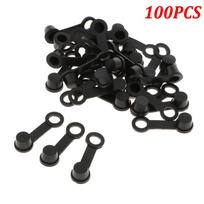 100PCS Brake Bleeder Screw Caps Grease Fitting Cap Oil Drain Pump Rubber Dust Cover 6mm For Motorcycle Car black