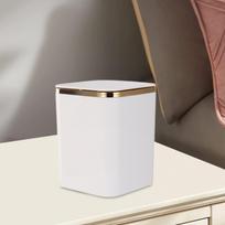 Small Trash Can Mini Wastebasket with Press Top Desk Trash Bin Garbage Basket for Living Room Office Bedroom Beside balta