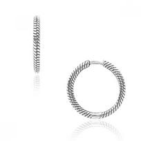 Pandora 299532c00 Moment Charm Hoop Silver Earrings 299532C00 white