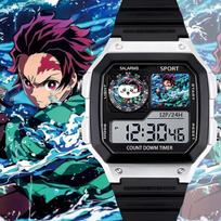 Demon Slayer Kimetsu Laikrodis Tanjiro Kamado Modelis Kvarcinis Unisex white