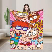 Rugrats Chuckie Finster Antklodės Kokybiškos Šiltos Minkštos Lovos Pledai Žiemos Stovyklavimas Fotelis Sofos Lova Estetiškas Patalynės Užtiesalas 30x40in red