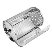 Stainless Steel BBQ Grill Oven Rotated Roaster Drum Peanut Coffee Beans Basket Large sidabras