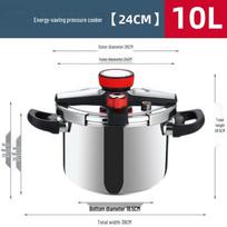 Zhishi 10L Multi-function Stainless Steel Pressure Cooker black