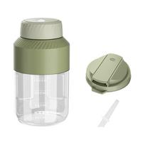 Nešiojamas blenderis 1000 ml USB, žalias, su dviem dangteliais