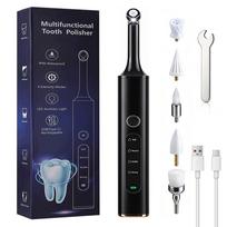 Elektrinis dantų poliruoklis 800mAh IPX6 su 5 antgaliais ir USB laidu