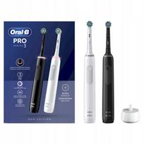 Elektrinis dantų šepetėlis Oral-B Pro 3 CA Duo juodas ir baltas