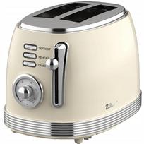 Skrudintuvas Retro Chrome, 2 riekės, 6 lygiai, 850W, smėlio spalvos