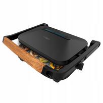Elektrinis grilis Rock'nGrill 1200, 1200W, juodas, medinė rankena