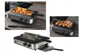 Elektrinis BBQ grilis kebabams su laikmačiu, 1600W