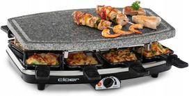 Grilis Cloer Raclette 6430 su natūralaus akmens plokšte, 8 keptuvėlės, 1200W