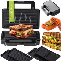 Sumuštinių skrudintuvas 2in1 Panini elektrinė grilis 1400W nelimpantis paviršius
