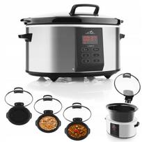 Lėtaeigė keramikinė viryklė INOX LCD, 6 l, 245 W, su programatoriumi