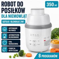 Kūdikių maisto kombainas 2in1, garintuvas ir trintuvas, 350 ml, BPA neturi